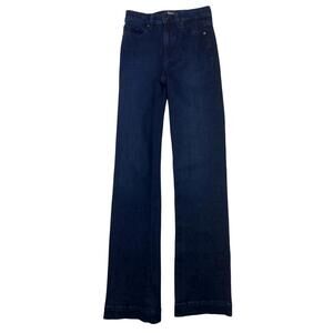 Paige Leenah Wide Leg Dark Wash Jeans Blue Size 24 W | 34 L
